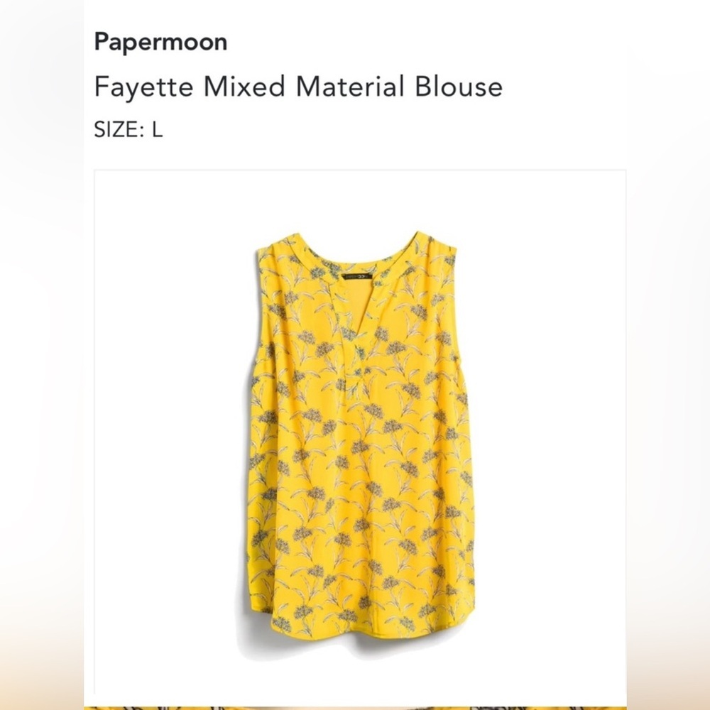 NWT Paper Moon sleeveless blouse size M - Picture 7 of 10